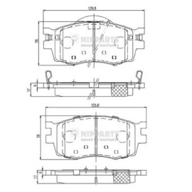 Σετ τακάκια εμπρός NIPPARTS J3600542