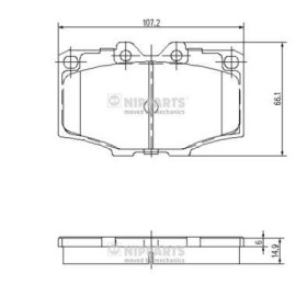 Σετ τακάκια εμπρός NIPPARTS J3602036