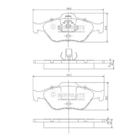 Σετ τακάκια εμπρός NIPPARTS J3603065