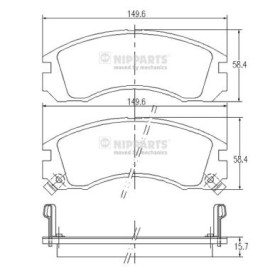 Σετ τακάκια εμπρός NIPPARTS J3605031