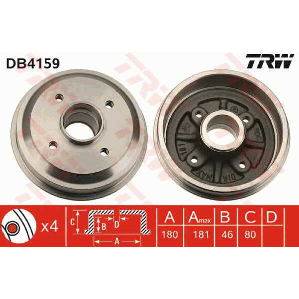 Ρουλεμάν τροχού TRW DB4159