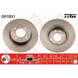 Δισκόπλακα εμπρός TRW DF1031