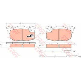 Σετ τακάκια εμπρός TRW GDB1033