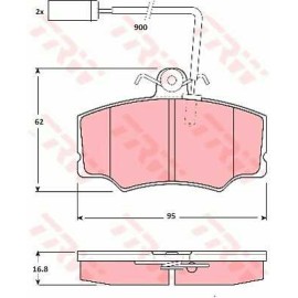 Σετ τακάκια εμπρός TRW GDB1045