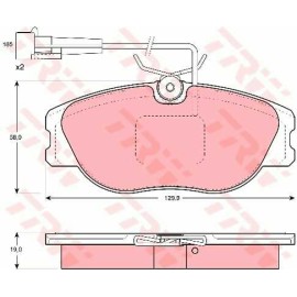 Σετ τακάκια εμπρός TRW GDB1058