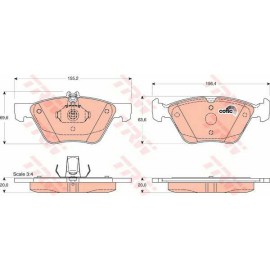 Σετ τακάκια εμπρός TRW GDB1215