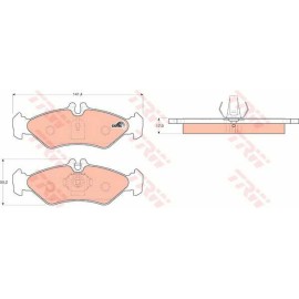 Σετ τακάκια πίσω TRW GDB1262