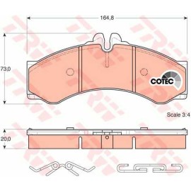 Σετ τακάκια εμπρός TRW GDB1288