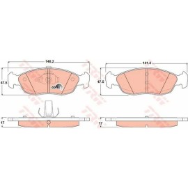 Σετ τακάκια εμπρός TRW GDB1322