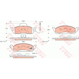 Σετ τακάκια εμπρός TRW GDB1378