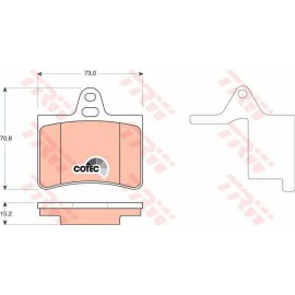 Σετ τακάκια πίσω TRW GDB1450