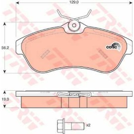 Σετ τακάκια εμπρός TRW GDB1496