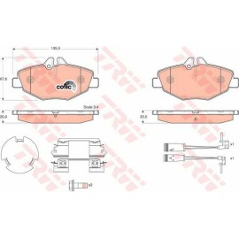 Σετ τακάκια εμπρός TRW GDB1542