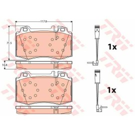 Σετ τακάκια εμπρός TRW GDB1543