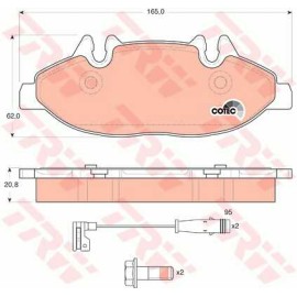 Σετ τακάκια εμπρός TRW GDB1600