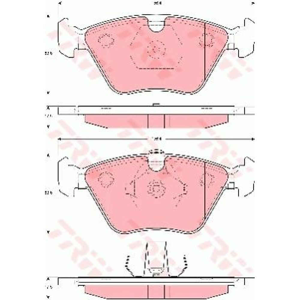 Σετ τακάκια εμπρός TRW GDB1619