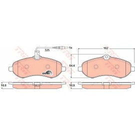 Σετ τακάκια εμπρός TRW GDB1718