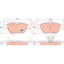 Σετ τακάκια πίσω TRW GDB1738
