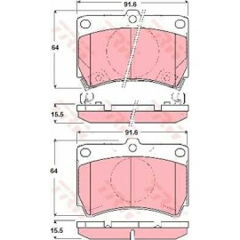 Σετ τακάκια εμπρός TRW GDB3206