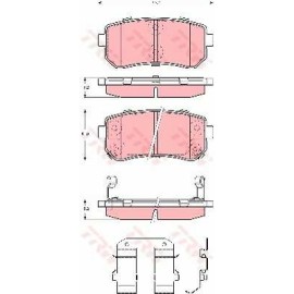 Σετ τακάκια πίσω TRW GDB3421