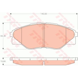 Σετ τακάκια εμπρός TRW GDB3532