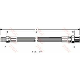 Ελαστικοί σωλήνες φρένων (μαρκούτσια) TRW PHB125