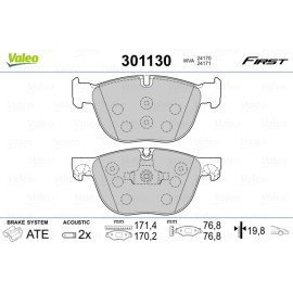 Σετ τακάκια εμπρός VALEO 301130