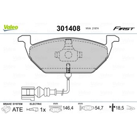 Σετ τακάκια εμπρός VALEO 301408