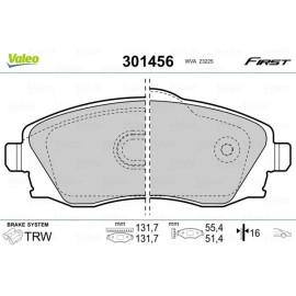 Σετ τακάκια εμπρός VALEO 301456