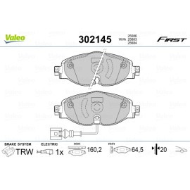 Σετ τακάκια εμπρός VALEO 302145