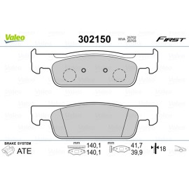 Σετ τακάκια εμπρός VALEO 302150