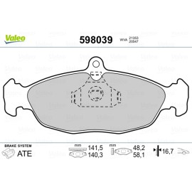 Σετ τακάκια εμπρός VALEO 598039