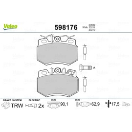 Σετ τακάκια εμπρός VALEO 598176