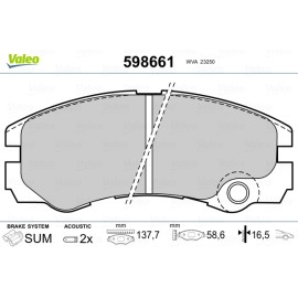 Σετ τακάκια εμπρός VALEO 598661