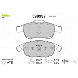 Σετ τακάκια εμπρός VALEO 598997