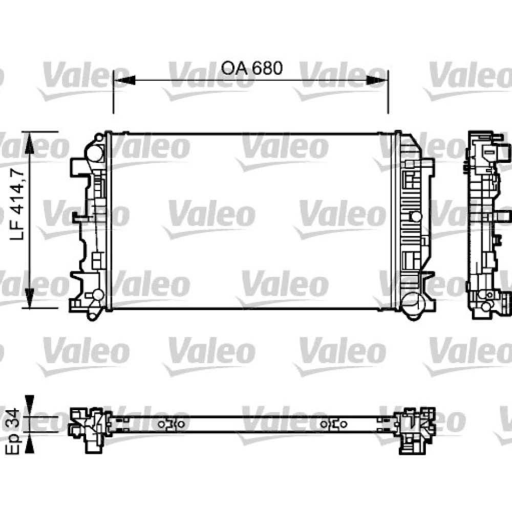 Ψυγείο νερού & εξαρτήματα VALEO 735084