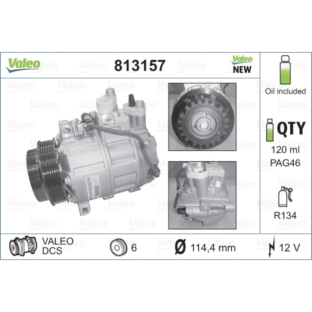 Συμπιεστής AC & εξαρτήματα VALEO 813157