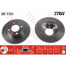 Δισκόπλακα εμπρός VECTOR VD1032