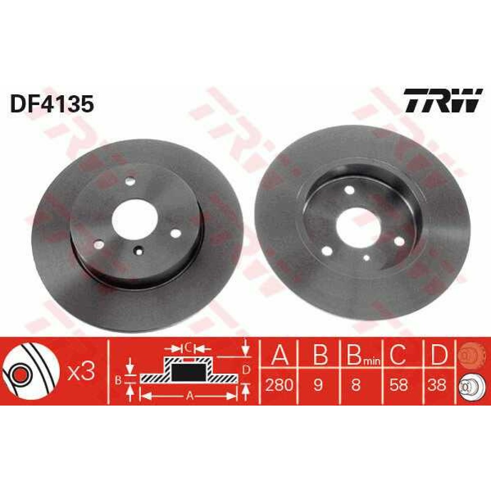 Δισκόπλακα εμπρός VECTOR VD1136