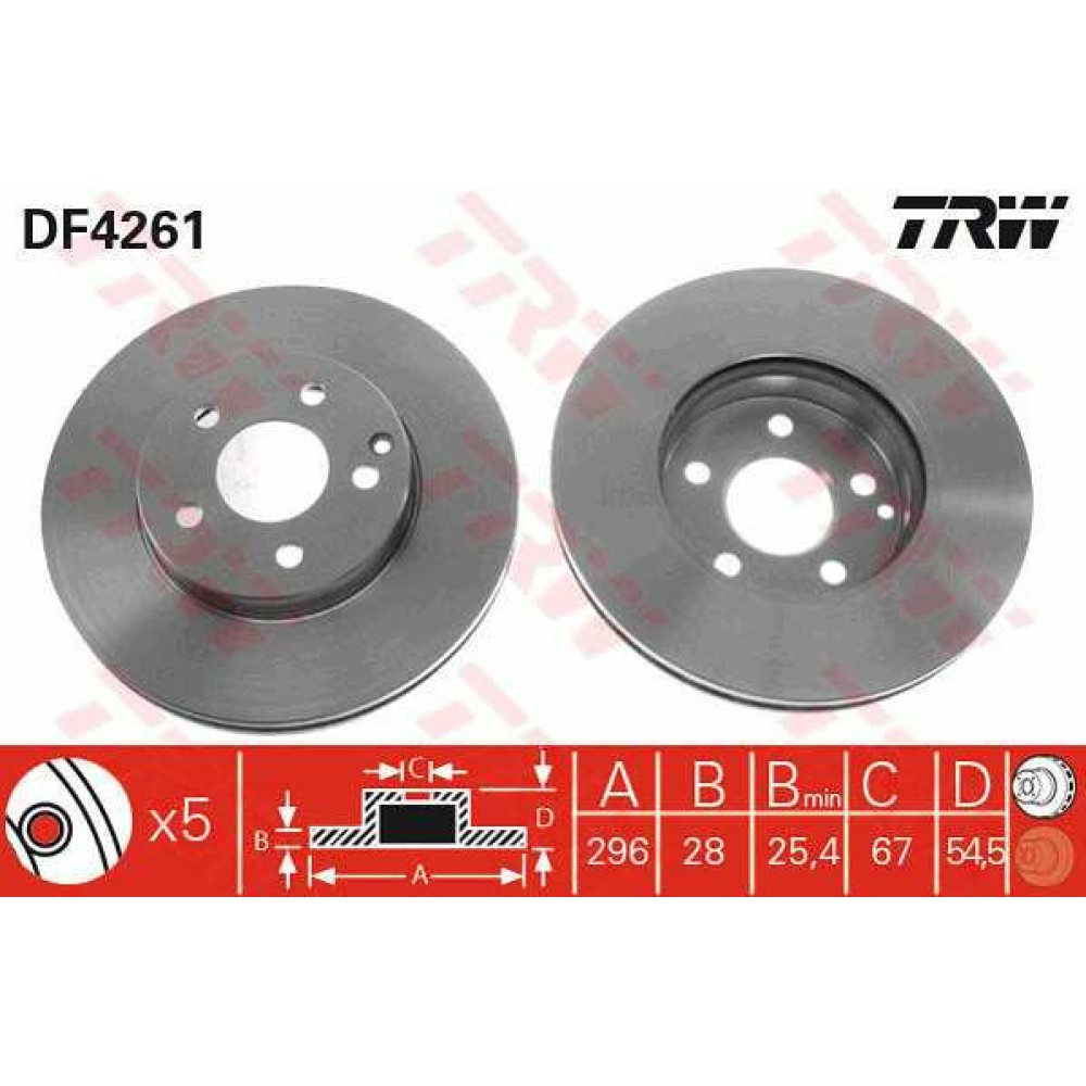 Δισκόπλακα εμπρός VECTOR VD1144