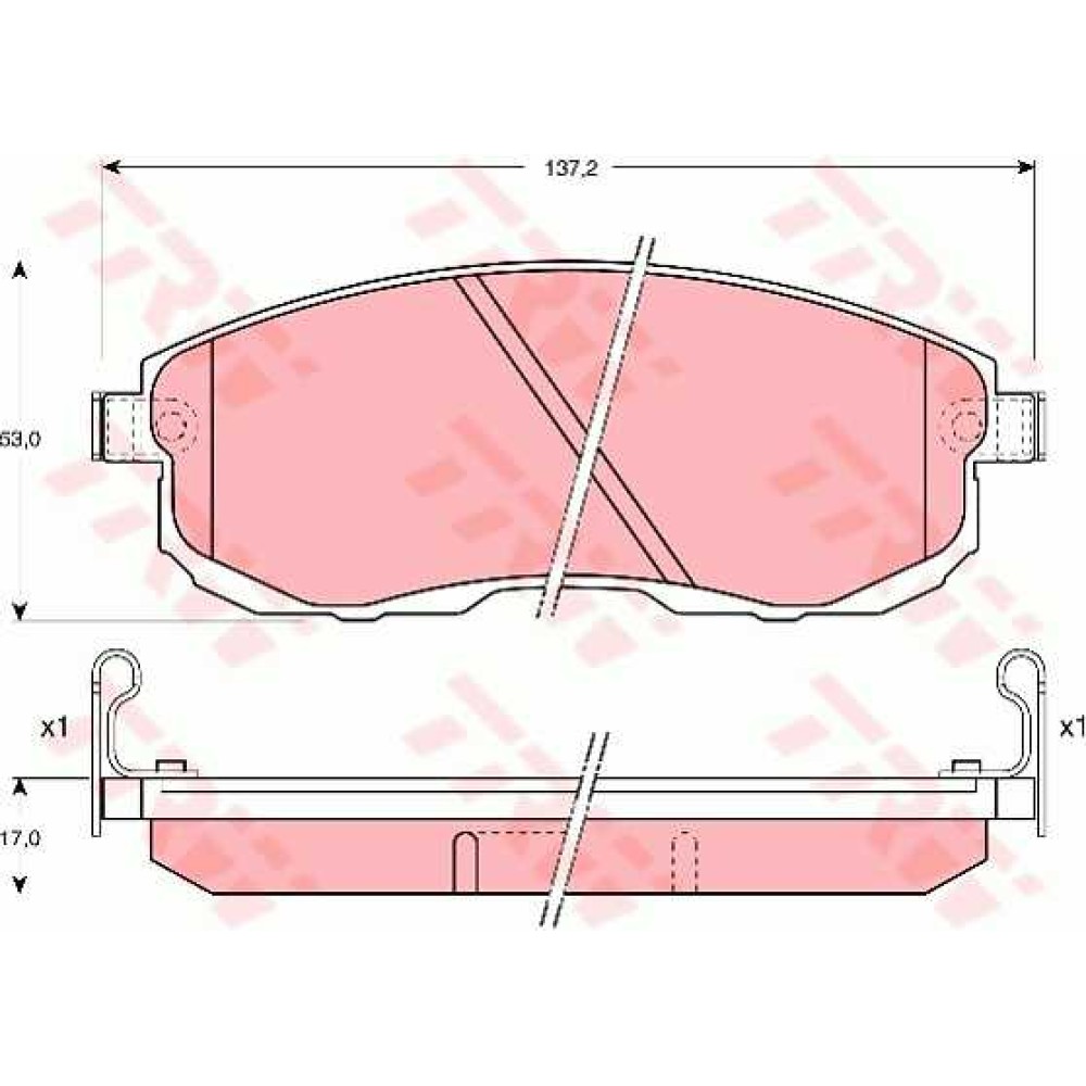 Σετ τακάκια εμπρός VECTOR VP1003