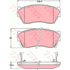 Σετ τακάκια εμπρός VECTOR VP1012