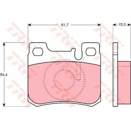 Σετ τακάκια πίσω VECTOR VP1130