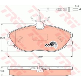 Σετ τακάκια εμπρός VECTOR VP1194