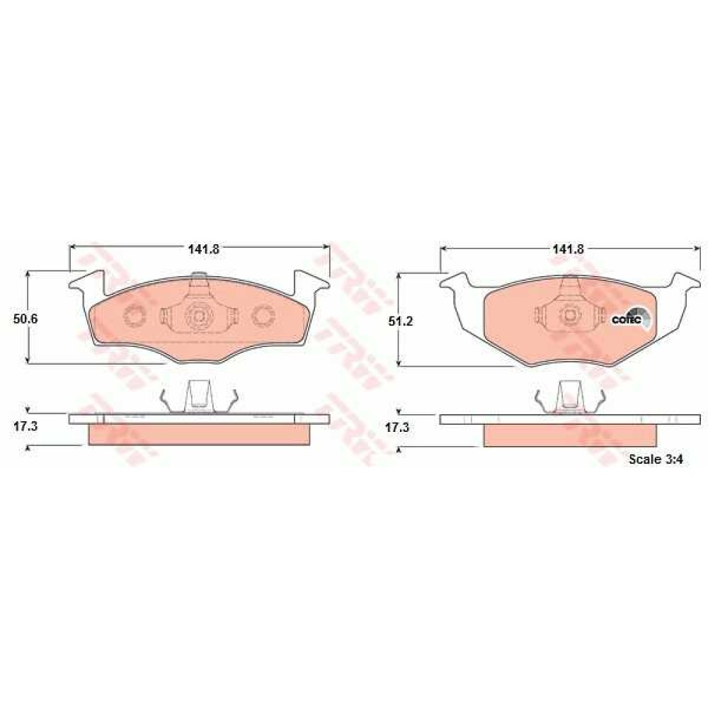 Σετ τακάκια εμπρός VECTOR VP1274