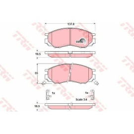 Σετ τακάκια εμπρός VECTOR VP1286