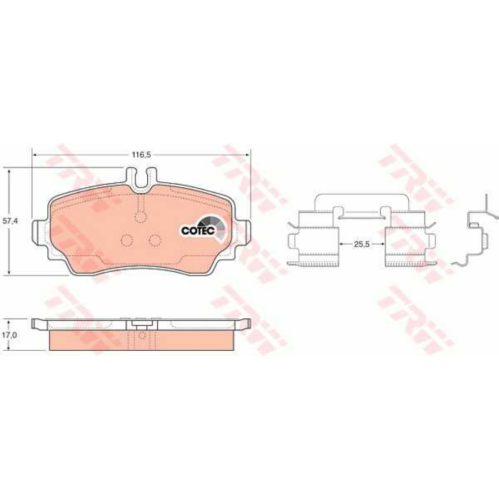 Σετ τακάκια εμπρός VECTOR VP1293