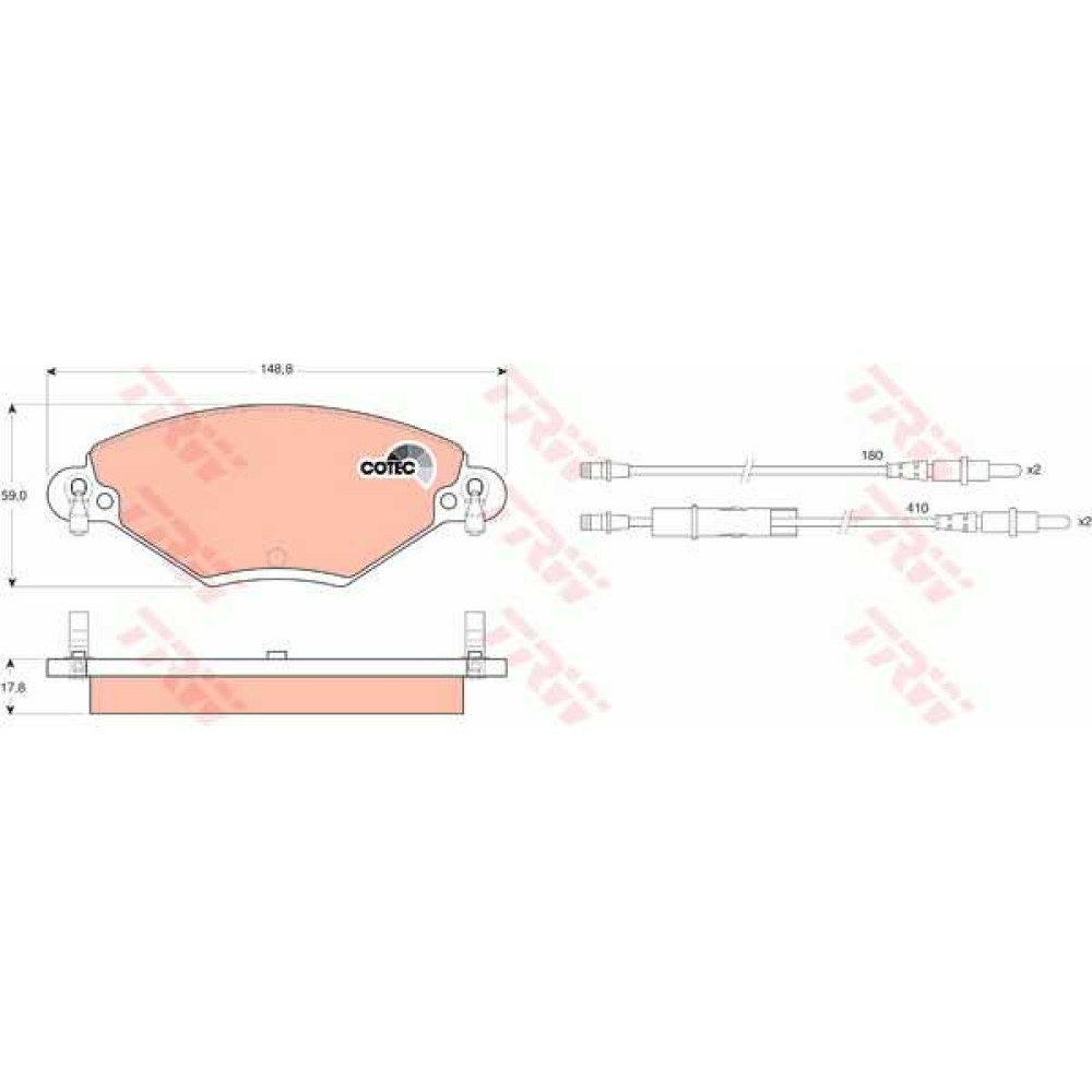 Σετ τακάκια εμπρός VECTOR VP1448