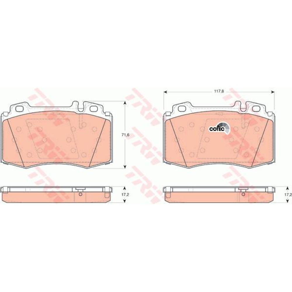 Σετ τακάκια εμπρός VECTOR VP1454