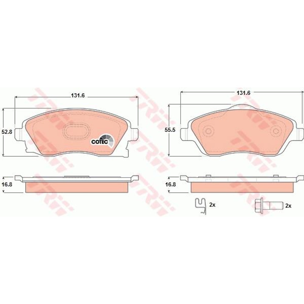 Σετ τακάκια εμπρός VECTOR VP1570